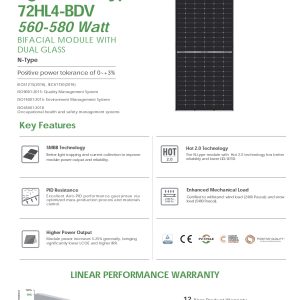 Jinko Bifacial Solar Panel 560-580W Solar Panel