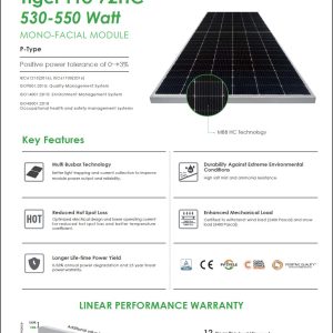 Jinko Solar Panel 530W-550W
